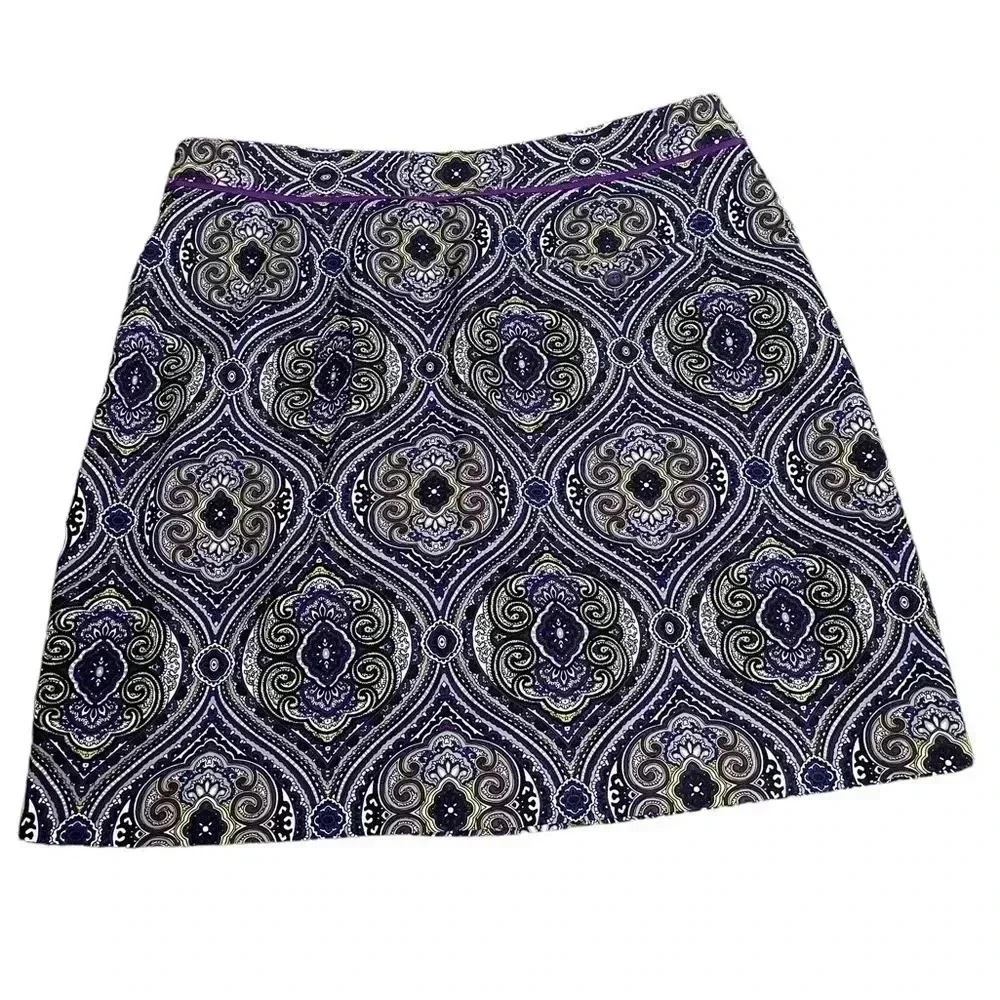 EP Pro Purple Paisley Golf Athletic Skort Skirt Women’s Size 10